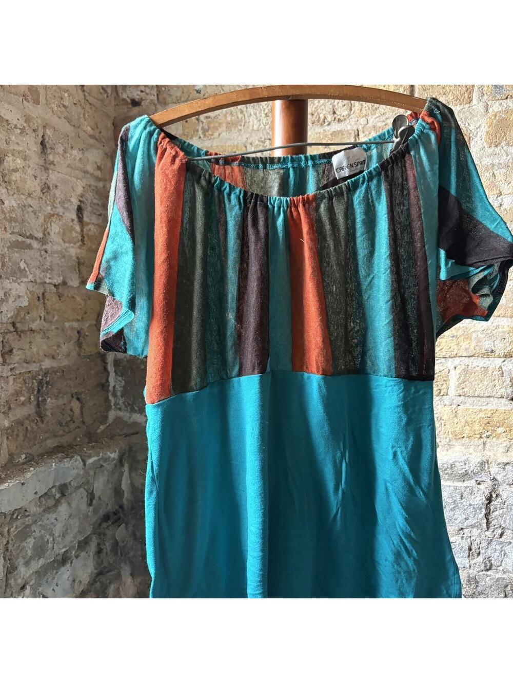 Women's Multi and Blue Crop-top